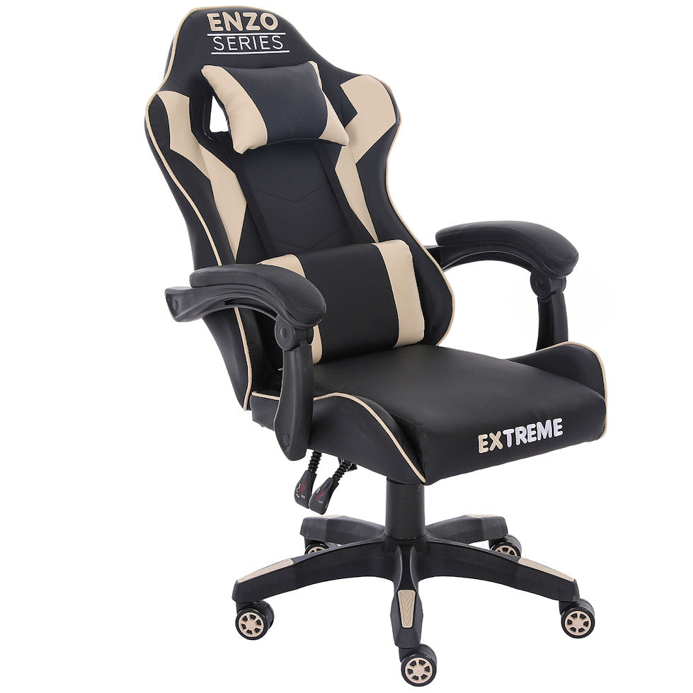 Fotel Gamingowy Extreme Enzo Beige Ergonomiczny, Regulacja Oparcia