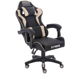 Fotel Gamingowy Extreme Enzo Beige Ergonomiczny, Regulacja Oparcia