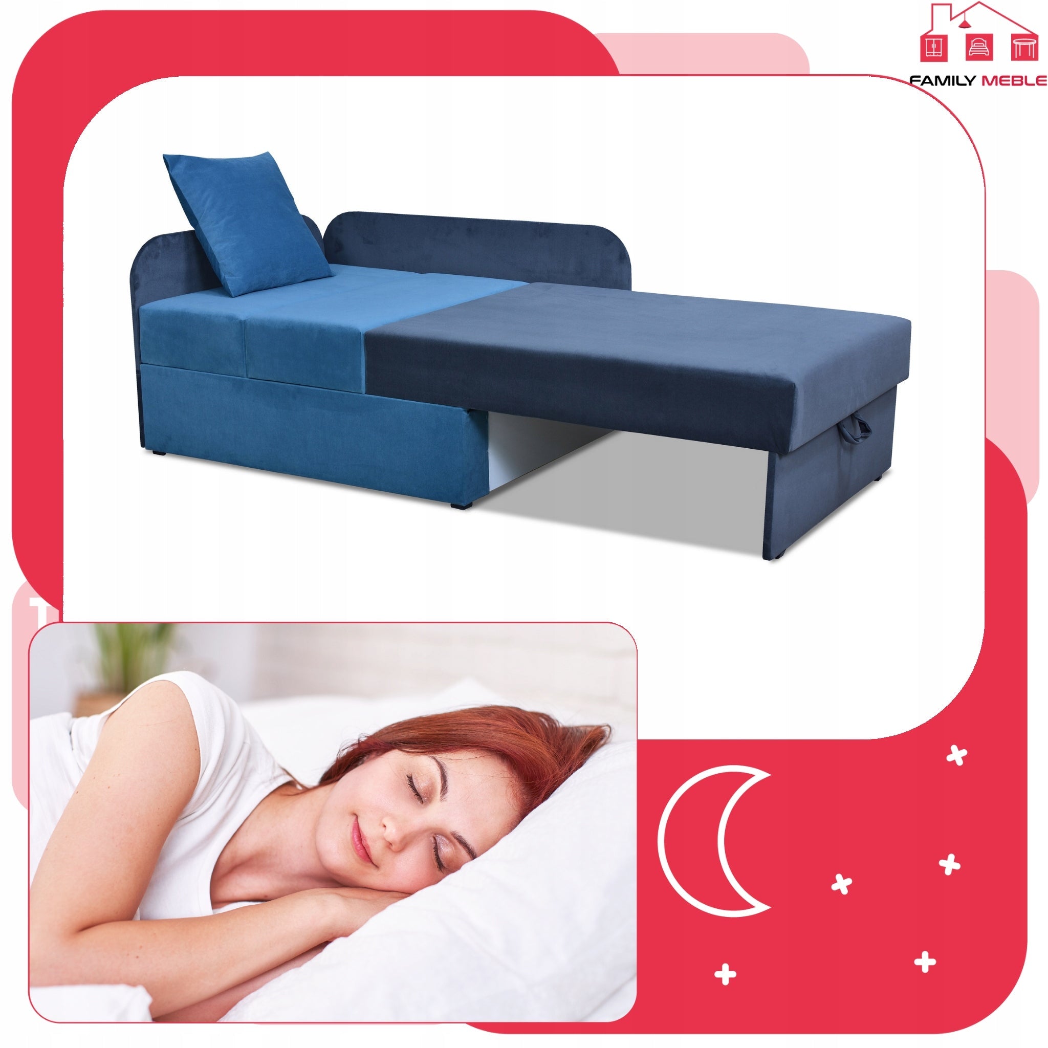Narożnik Denis Duo dziecięcy rozkładany z pojemnikiem, uniwersalny