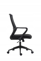 Fotel Obrotowy Czarny Biurowy Ergonomiczny Z Mikro Siatki Dla Dzieci Wzrostu 80 155 Cm Regulowana Wysokość 10 Cm