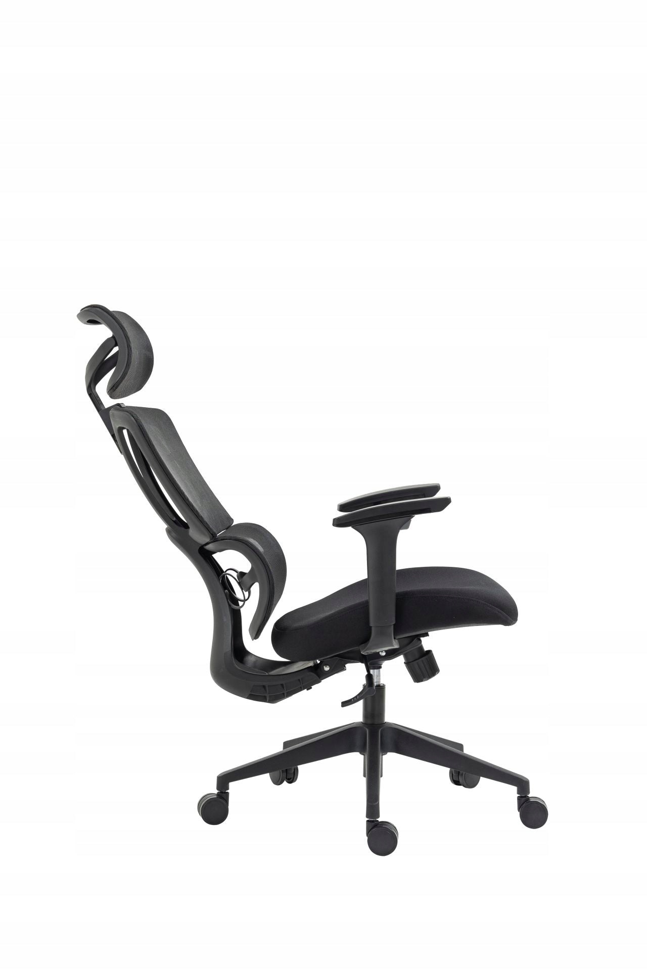 Krzesło ergonomiczne obrotowe Furnitex czarne, wsparcie kręgosłupa