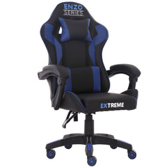 Fotel Gamingowy Extreme Enzo Blue – Ergonomiczny, regulowany z ekoskóry