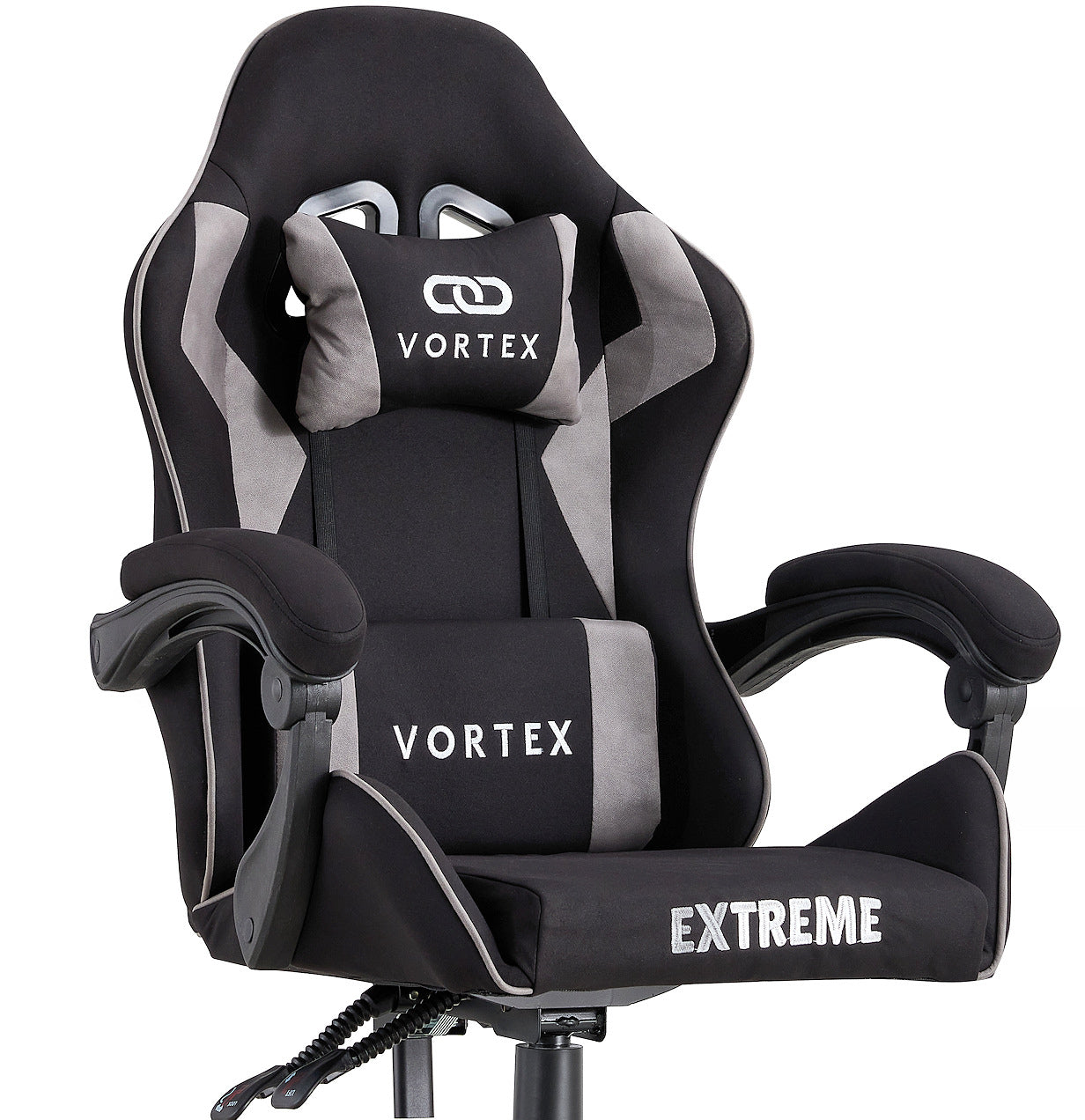Fotel Gamingowy EXTREME Vortex Gray - Tkanina, Komfort i Ergonomia