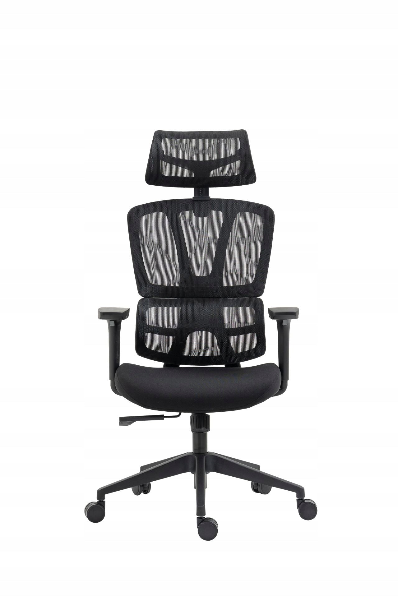 Krzesło ergonomiczne obrotowe Furnitex czarne, wsparcie kręgosłupa