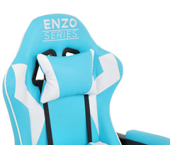 Fotel Gamingowy Extreme Enzo Biało-Niebieski z Płynną Regulacją