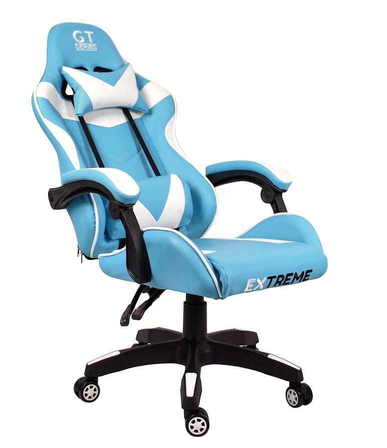 Extreme GT Jasnoniebieski Ergonomiczny Fotel Gamingowy Ekoskóra