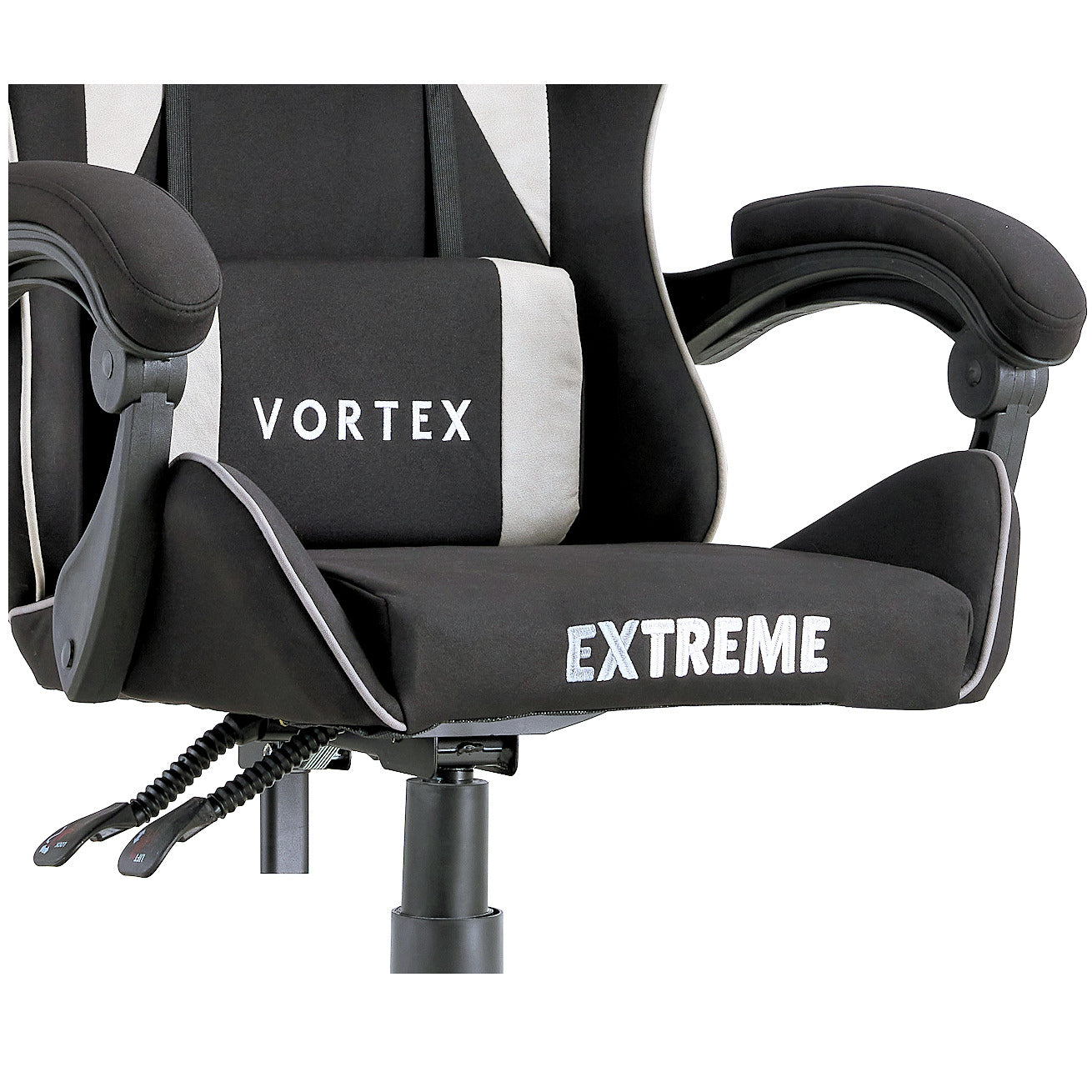 Fotel gamingowy EXTREME Vortex Light Gray – oddychająca tkanina, regulowany