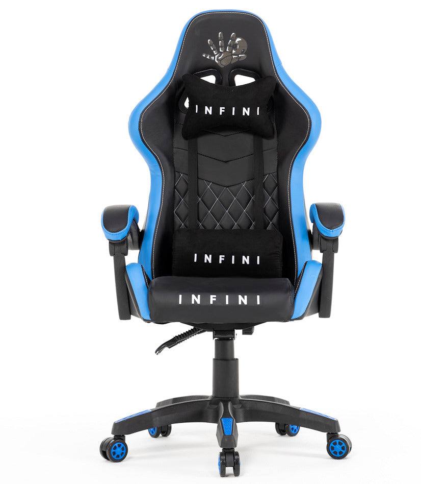 Ergonomiczny Fotel Gamingowy Infini Five Czarno-Niebieski, Ciche Kółka