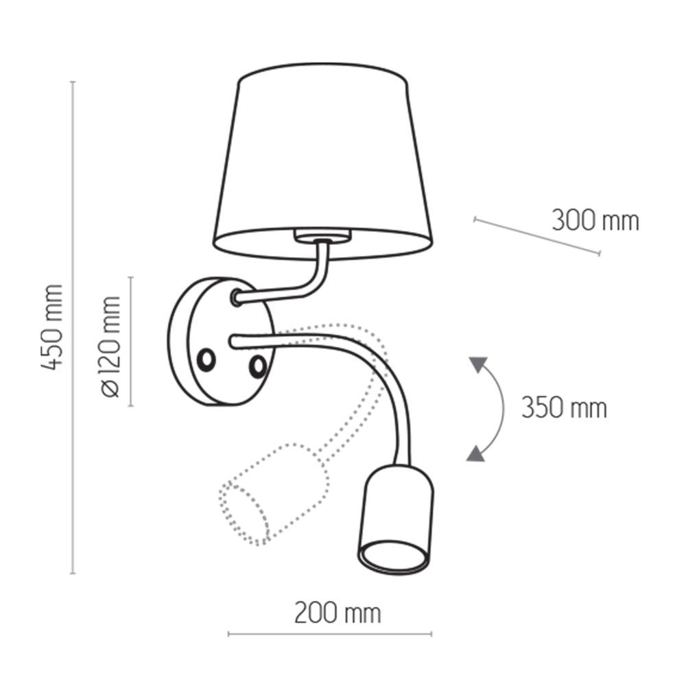 Kinkiet do czytania Maja White 2535 TK Lighting