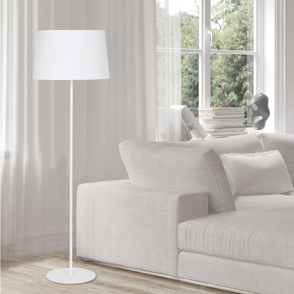 lampa podłogowa MAJA biała TK Lighting - nowoczesny minimalistyczny design