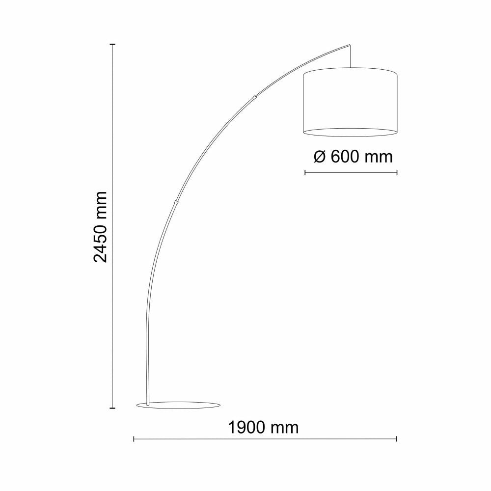 Lampa podłogowa szara Moby Gray 5487 TK Lighting