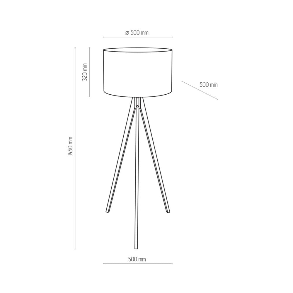 Lampa podłogowa Treviso Black 5039 TK Lighting nowoczesna minimalistyczna