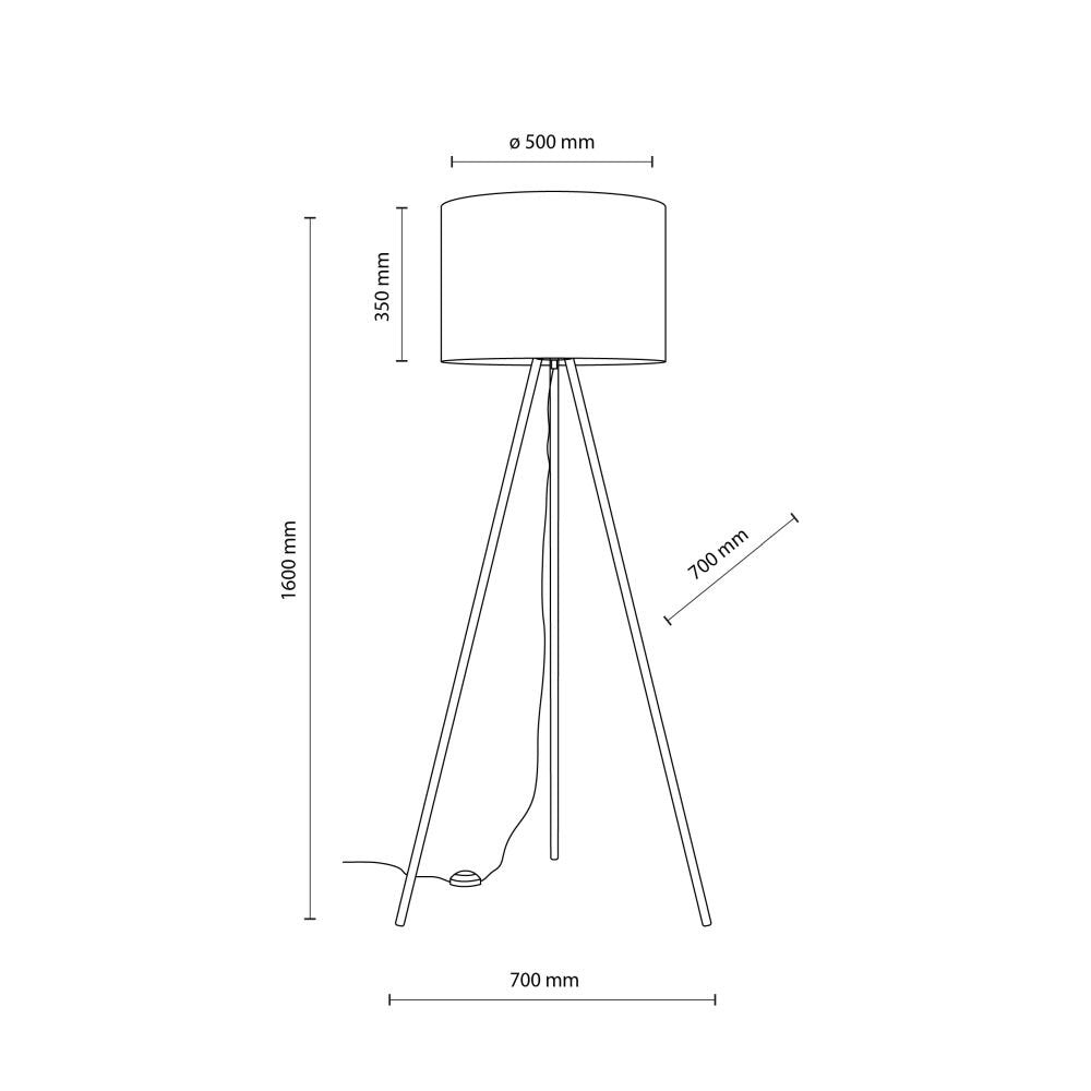 Lampa podłogowa TK Lighting Umberto 6635, uniwersalna