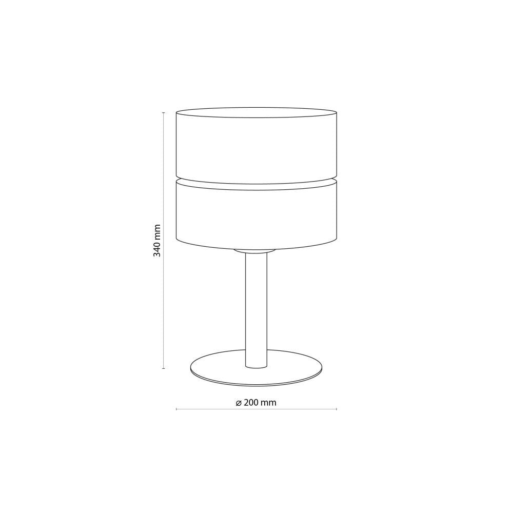 Lampa stołowa TK Lighting ECO 5596, czarna z drewnem i tkaniną