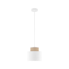 Lampa wisząca tk lighting Duo minimalistyczna biała juta 10078