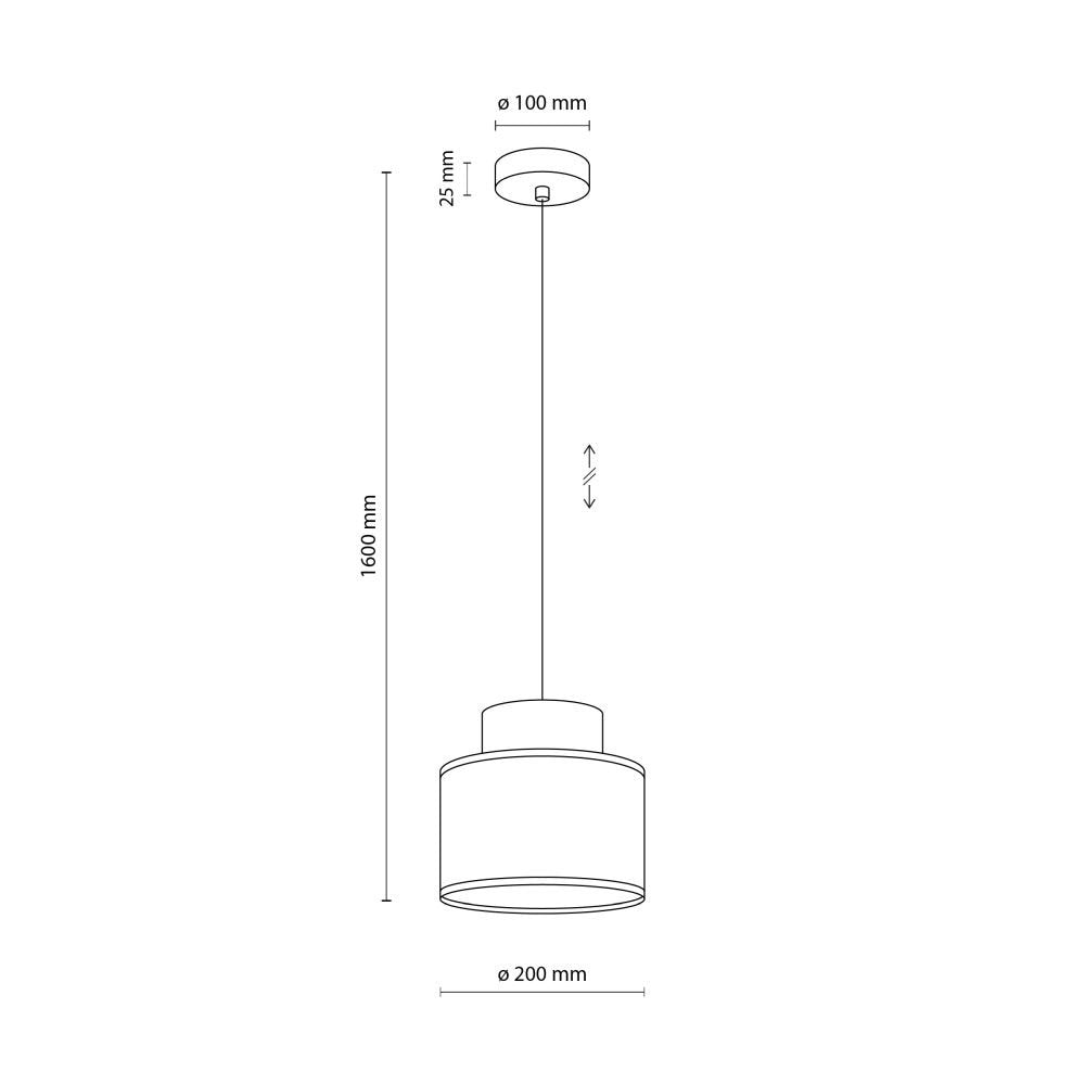 Lampa wisząca tk lighting Duo minimalistyczna biała juta 10078