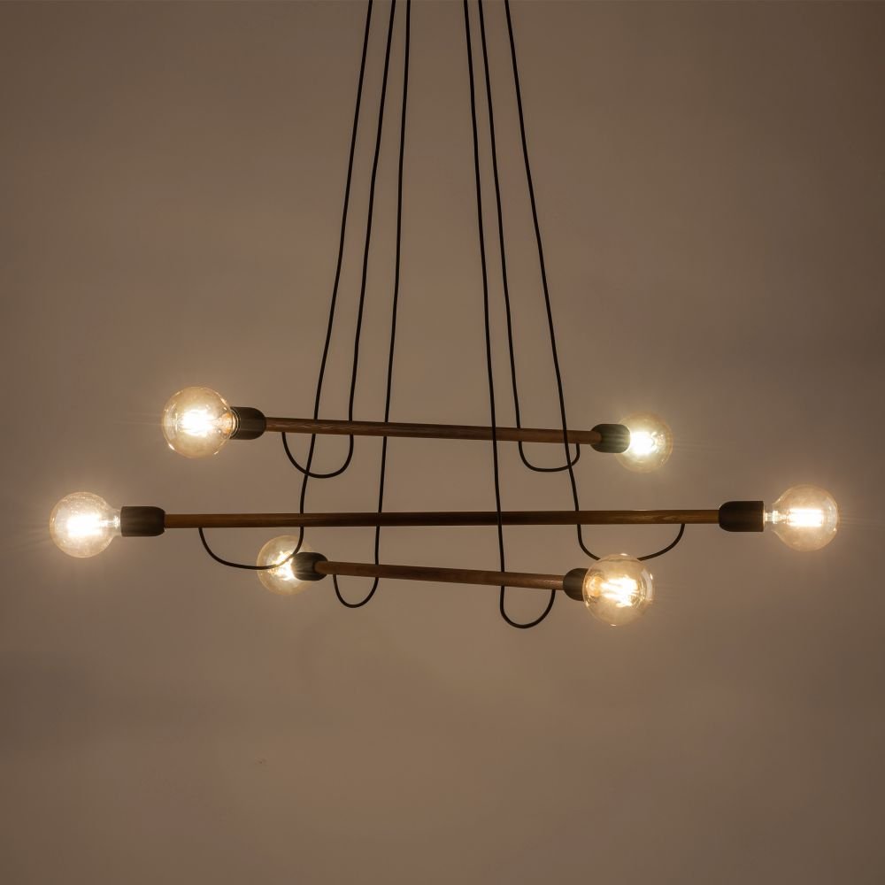Lampa wisząca Helix czarny orzech 4950 TK Lighting