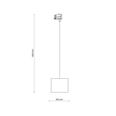 Lampa wisząca szynowa TK Lighting Tracer Juta trzyfazowa 10696