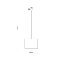 Lampa wisząca szynowa 3 fazowa lniana Tracer Linen 38 TK Lighting