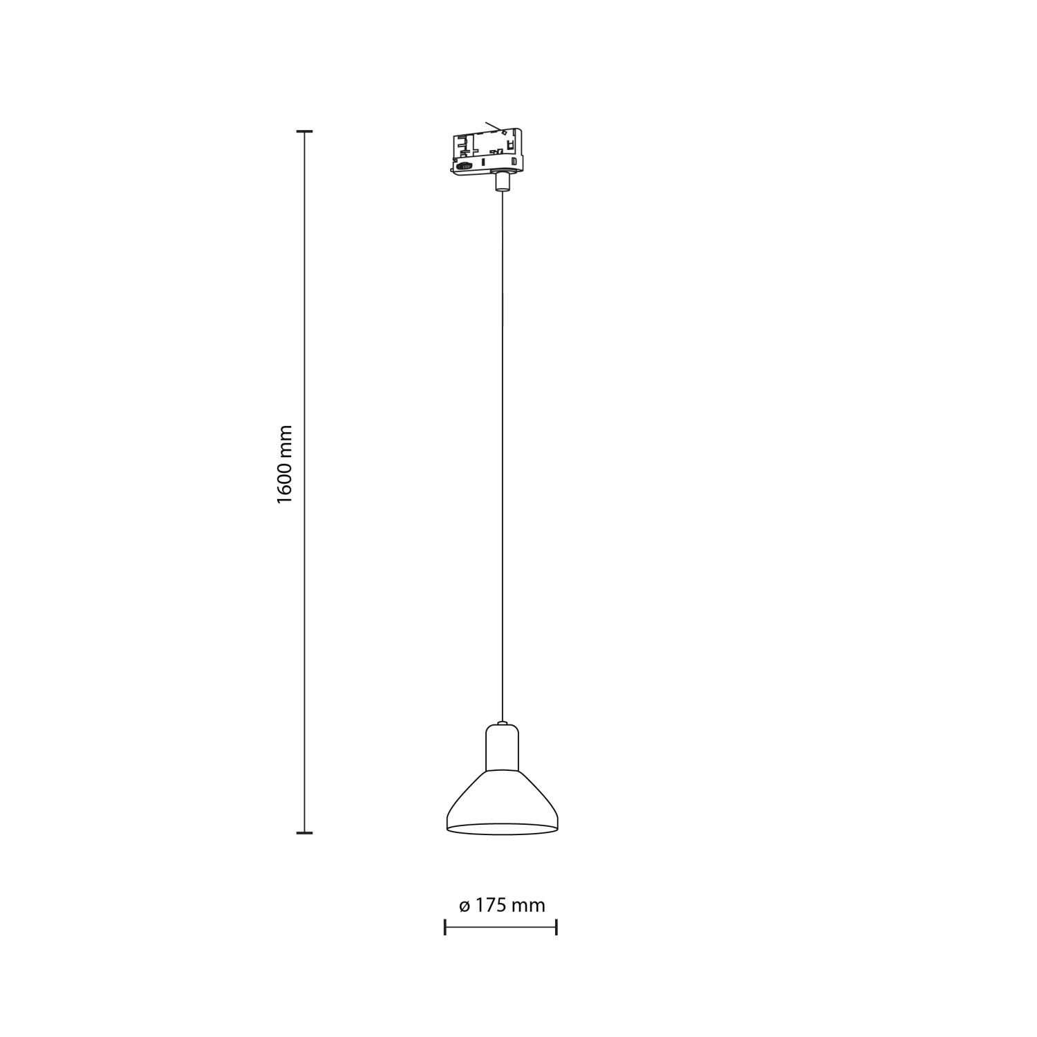 Lampa wisząca szynowa 3-fazowa Tracer Neo Black matowa