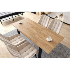 Minimalistyczny stół rozkładany Dąb Złoty Craft 120-160x67 cm